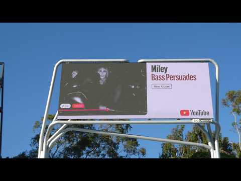 Miley Bass Persuades New Album YouTube Billboard Sunset Blvd Los Angeles September 18, 2026