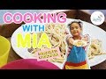 Kid cooks spaghetti carbonara mia baitoey homeschool