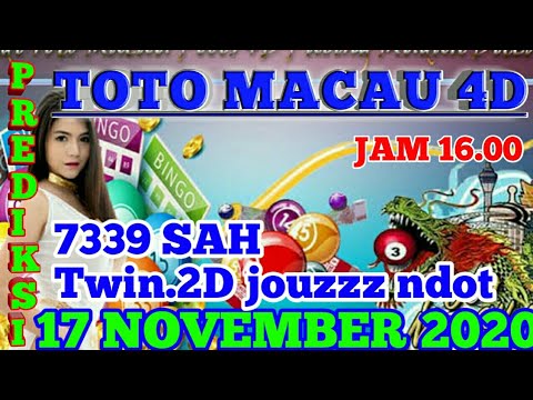 Prediksi Toto Macau Hari Ini Jam 16 00 17 November 2020 Youtube