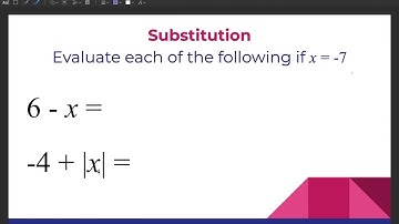 Substituting Negative Numbers