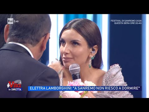 Video Sanremo 2026, Elettra Lamborghini: Non dormo per i festini bilaterali - Vita in diretta 26/02/2026
