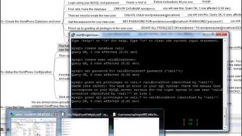 Intsall Database Info and Wordpress Centos 6 OS