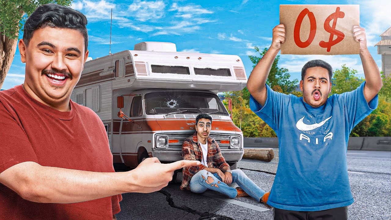 تحدي الكرفان | مسكنا خط بميزانية 0 ريال مع اعضاء TU ( سوينا تحديات مجنونة ) 😂🔥