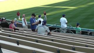 Kevin Catches BP Home Run at Dodger Stadium vs Diamondbacks 8-31-12