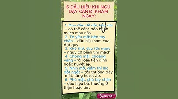 6 DẤU HIỆU KHI NGỦ DẬY CẦN ĐI KHÁM NGAY #SucKhoe #ĂnLànhSốngKhỏe360 #chamsocsuckhoe #bảovệsứckhỏe