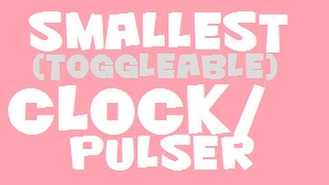 Smallest [Toggleable] Clock / Pulser! (Tutorial) Minecraft 1.3