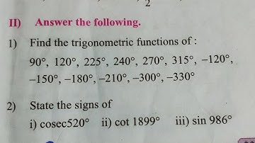 Trigonometry 1 Miscellaneous Exercise 2 Part 2 Class 11 Maths 1 Maharashtra Board New syllabus