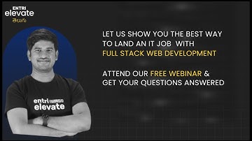 Get an IT job with Full stack Development | Special Webinar | Entri Elevate Telugu