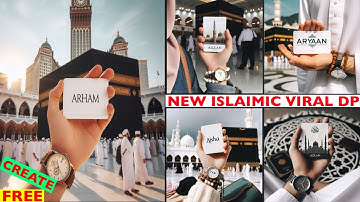 Create Islamic 3D Name Images the front of Makkah | trending ai photo editing | bing image creator