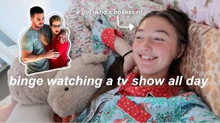 spend the day with me binge watching tv | vlogmas day 21