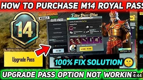 HOW TO PURCHASE M14 ROYAL PASS IN BGMI 🔥 BGMI M14 RP UPGRADE PASS OPTION NOT WORKING PROBLEM FIX