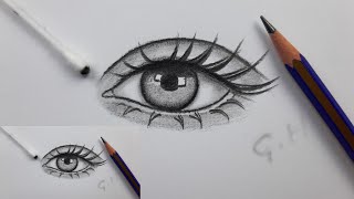 Kolay Ve Güzel Bir Göz Resmi Nasıl Çizilir? Çizim Hobimiz Göz Çizimleri - How to Draw an Eye