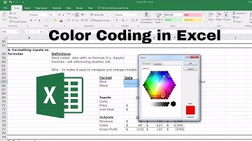 Color Coding Data in Excel: Inputs vs. Formulas