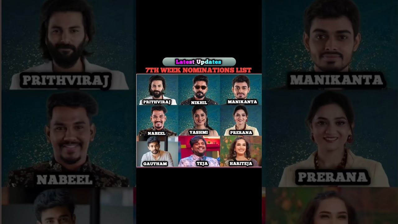 7th week nominated list 