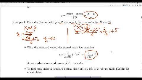 Video 2: Area under standard normal curve 2