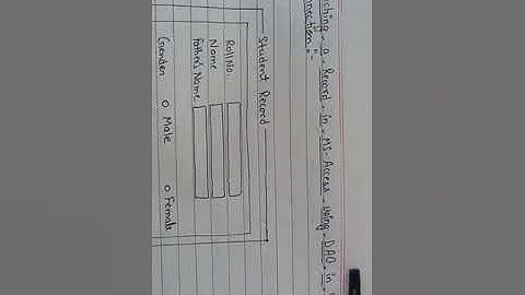 BCA IV Sem: Record Searching in MS-ACCESS using  DAO in Database Connection