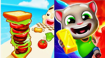 Talking Tom Hero Dash VS Sandwich Runner  Discover all the heroes All Bosses BIG UPDATE  Gameplay