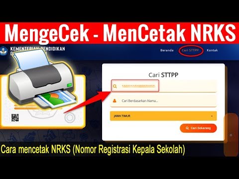Cara Mengecek dan Mencetak NRKS - Nomor Registrasi Kepala Sekolah