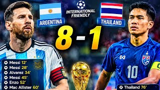 Details 🇦🇷 ARGENTINA 8-1THILAND🇹🇭।EPIC GOAL FEST 🔥⚽ News