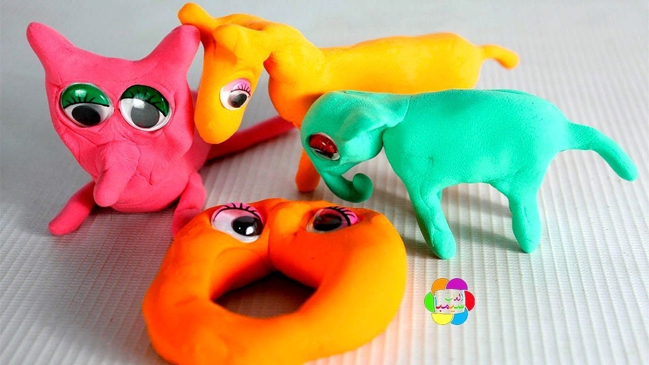 لعبة حيوانات الصلصال الجديدة للاطفال العاب السلايم و الصلصال للبنات والاولاد play doh animals toys