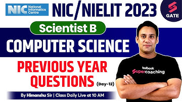 NIC Scientist B Previous Year Question Paper | Computer Science | NIC Recruitment 2023| Himanshu Sir