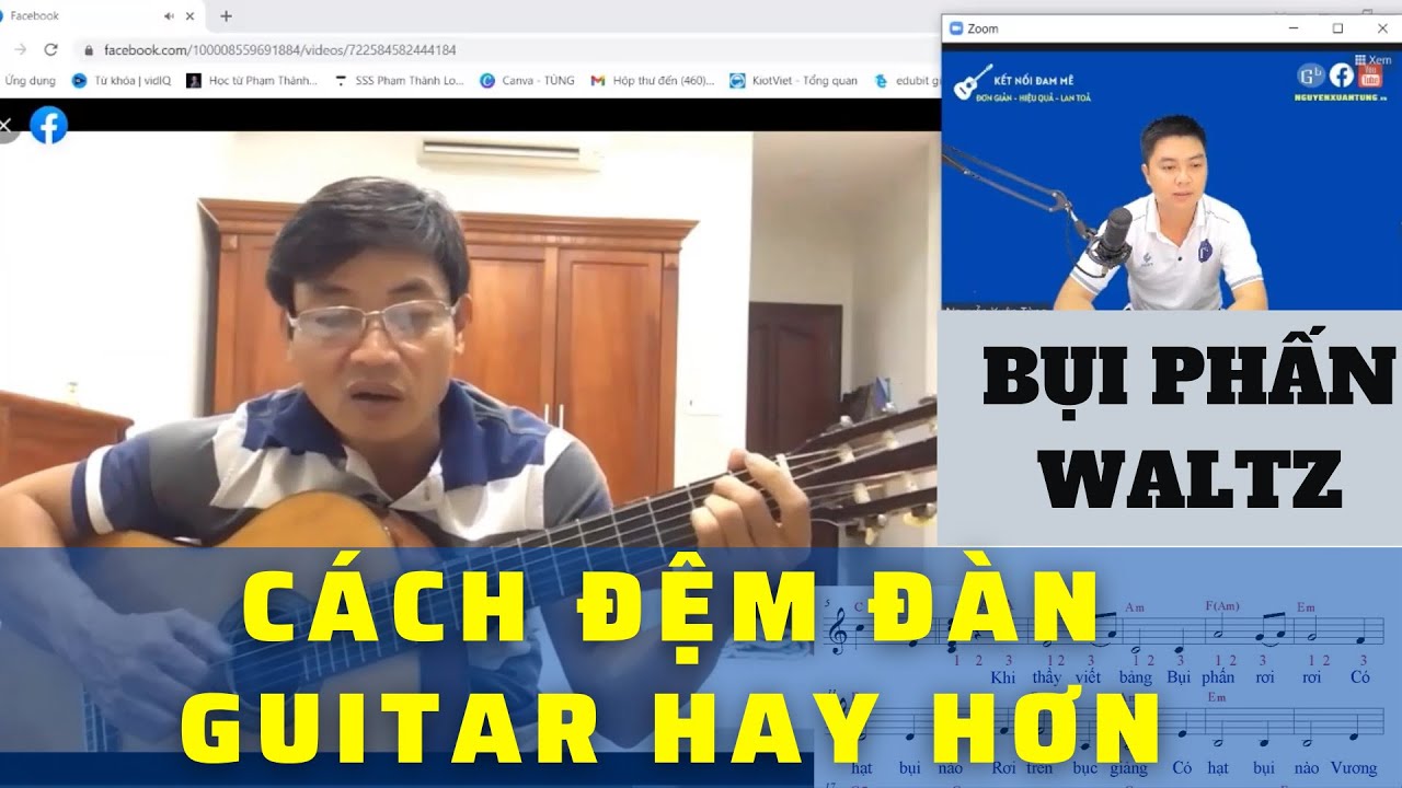 Hướng dẫn cách đệm đàn Guitar hay hơn | Bụi Phấn |... - youtube