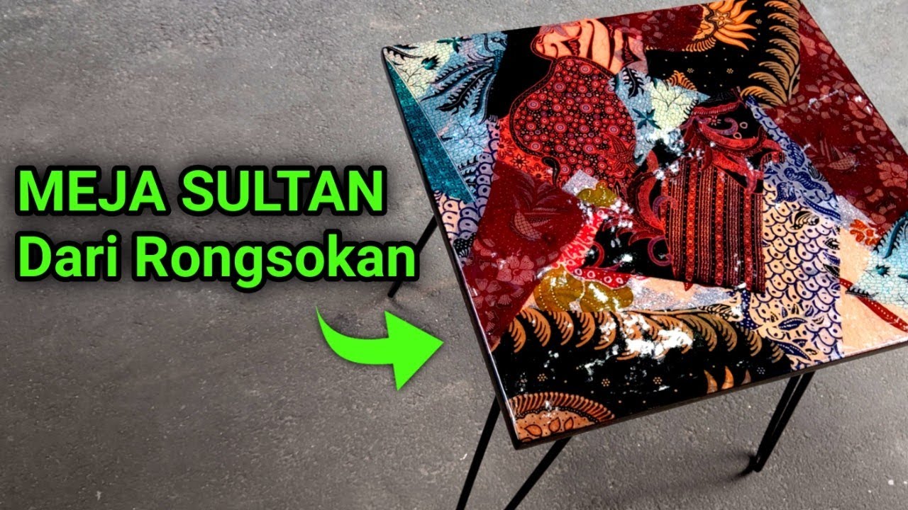 Bukan kaleng-kaleng.!!Sulap triplek/multiplek bekas menjadi meja batik mewah berkelas Ala Sultan