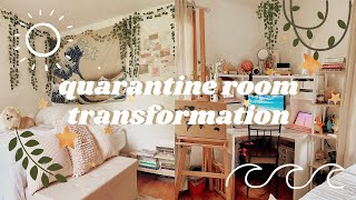 🌊 QUARANTINE ROOM TRANSFORMATION 🌿 | ULTIMATE room MAKEOVER (🍃 VINES + WHITE/BEIGE aesthetic ⛅️)