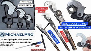 Auto Adjusting Crowfoot Wrench Set by @michaelprotools 3PC Set #MichaelPro #MP001205