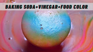 The Most Amazing Colorful Experiment - Baking Soda + Vinegar + Food Color + Dish Washing Liquid