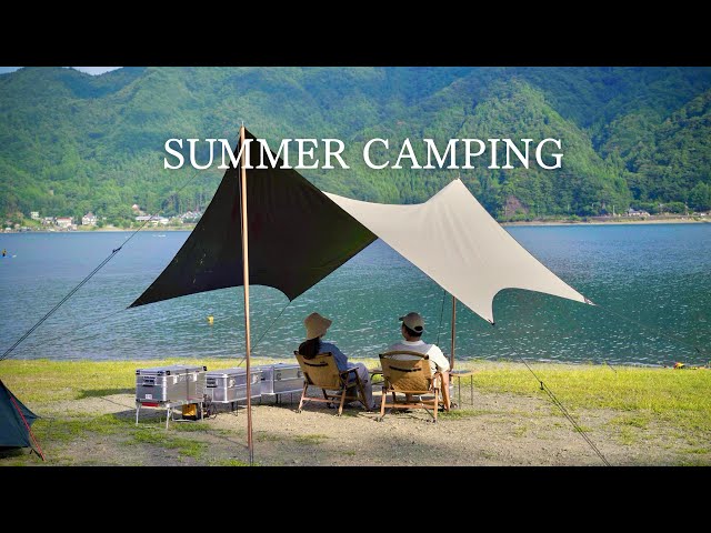CAMP大好き A Luxurious Camping Time by the Lake with the Summer Breeze - YouTube