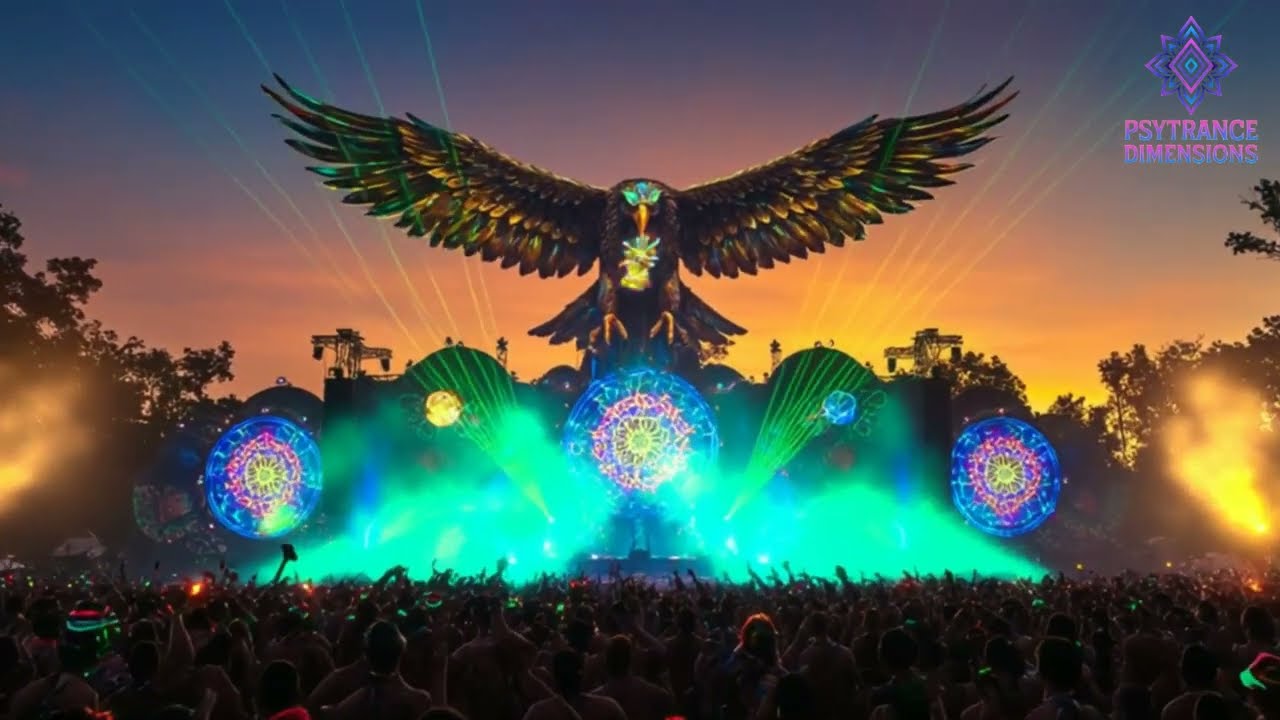 Full On Psytrance 2025 🔥 DNA Activation | Psychedelic Festival Visuals + UV Sacred Geometry Ritual