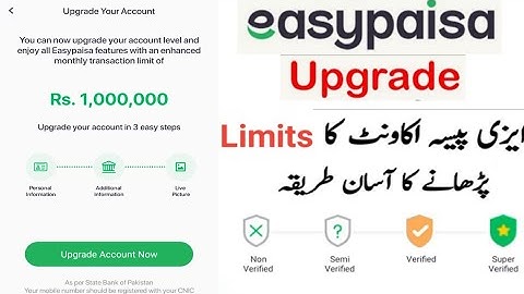 How to Upgrade Easypaisa Account Limit to 1 Million 2022 | Easypaisa Super Verified Account Upgrade