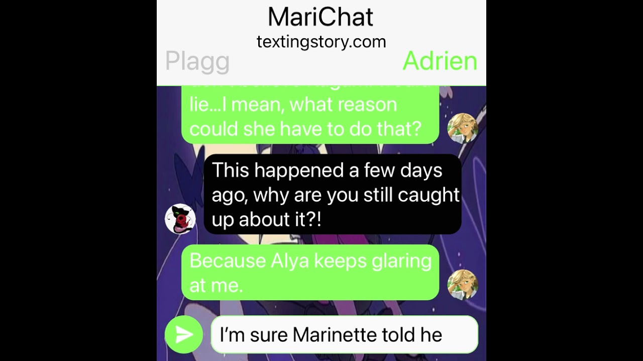 KAGAMI LIES TO BE WITH ADRIEN?! (MARICHAT) || Identities Revealed || Miraculous Texting Story