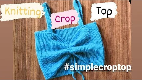 How to knit crop top in simple knitting pattern 🧶#knittingvideo