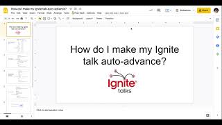 How do I make my Ignite talk auto-advance? - Google Slides
