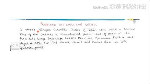 Three Hinged Arches | Circular Arches | Problem 1 | Part II
