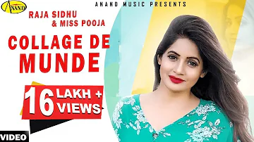 Collega De Munde | Miss Pooja | Raja Sidhu l Latest Punjabi Songs 2020 | Miss Pooja Punjabi Songs