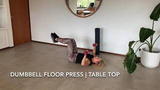 Dumbbell Floor Press | Supine Table Top Floor Press