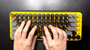 ASMR Logitech PopKeys Wireless Keyboard Unboxing and Typing Sounds (NO TALKING)