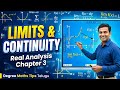 Real Analysis Chapter 3: Limits & Continuity Introduction | Degree Maths Telugu