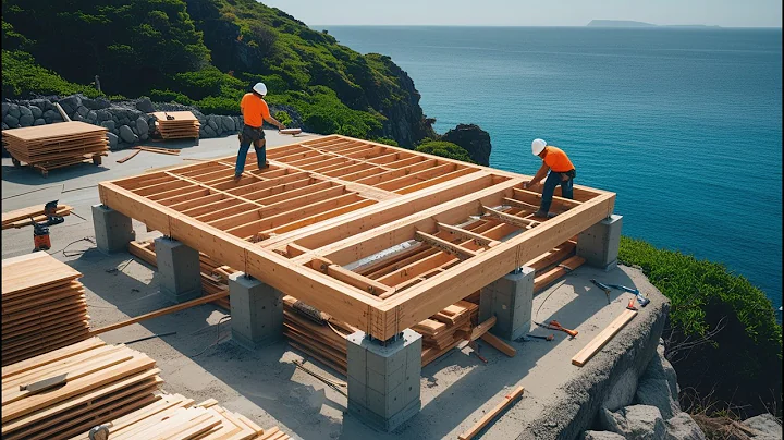 We built three wooden houses. New construction technologies