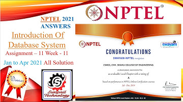 Introduction to Database System Assignment 11 NPTEL Week 11 with Programming All Solution