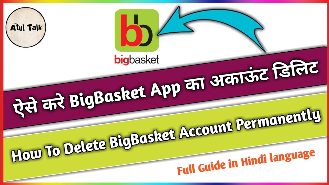 bigbasket account kaise delete karen big basket app YouTube