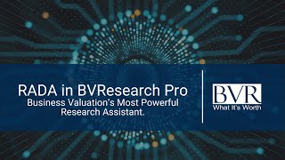 RADA in BVResearch Pro Tutorial Clip