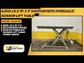 8000 LB X 10' X 5' SOUTHWORTH MODEL #LS8-60 HYDRAULIC SCISSOR LIFT TABLE: YOBRO #25370