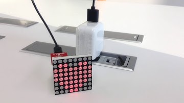 Analog-like heartbeat animation with Dotsduino (Arduino-compatible LED matrix controller)
