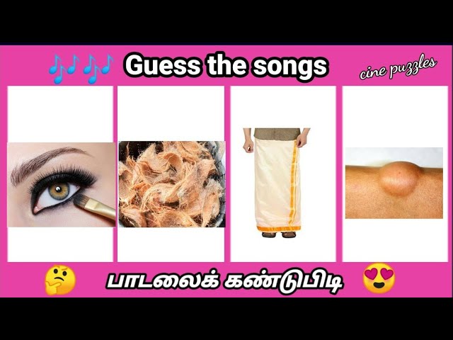 Guess the song 🤔🎶🎶 Bioscope ❤️|Part 8 | songs Riddles| Connection| Brain Games|Cine puzzles class=