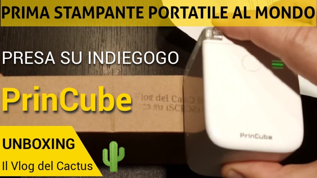 Unboxing and review PrinCube handheld color printer mobile - stampante  portatile a colori inkjet 