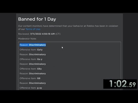 Roblox Ban Speedrun *WORLD RECORD*